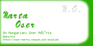 marta oser business card